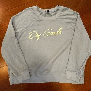 Originality Dry Goods Blue logo sweatshirt